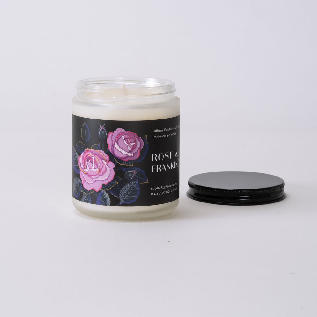 Rose & Frankincense Soy Candle Penrose Candles
