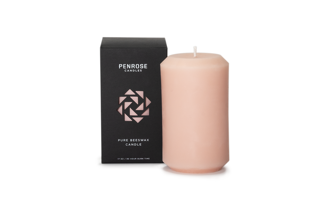 Beeswax Pillar Candle ROSÉ Penrose Candles