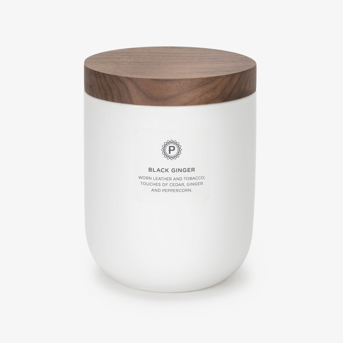 Black Ginger Ceramic Candle (Wood wick)