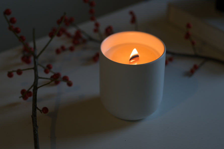 Midnight Amber Ceramic Candle