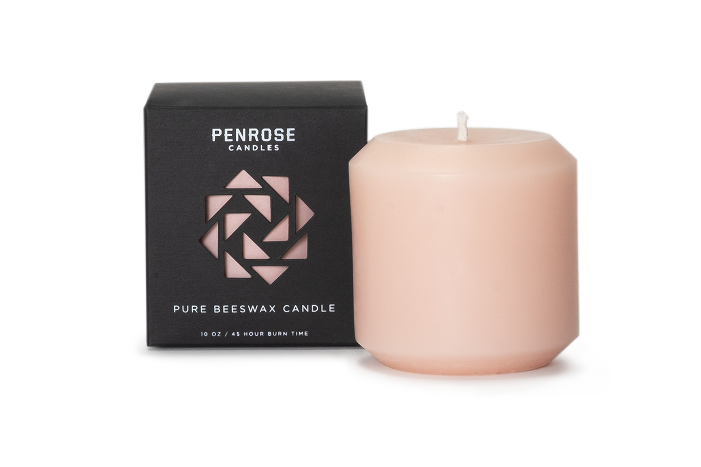 Rosé Beeswax Pillar Candle